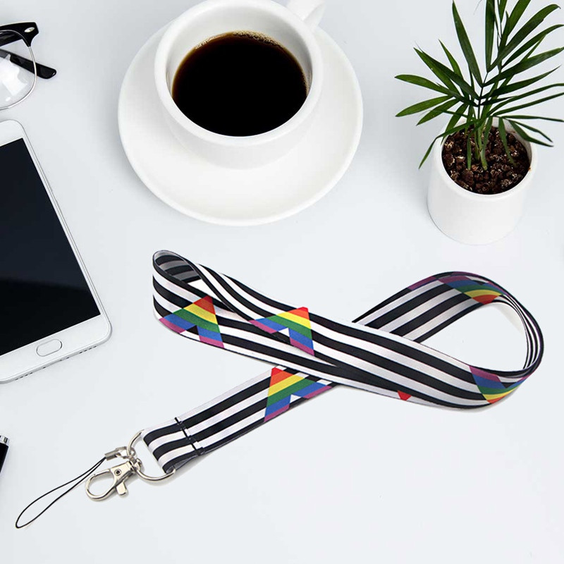 Homoszexualitás Szivárvány Színes barkácskulcstartók Tartozék Biztonsági Breakaway Mobiltelefon USB azonosító tartó Kulcsszíj Nyakpánt