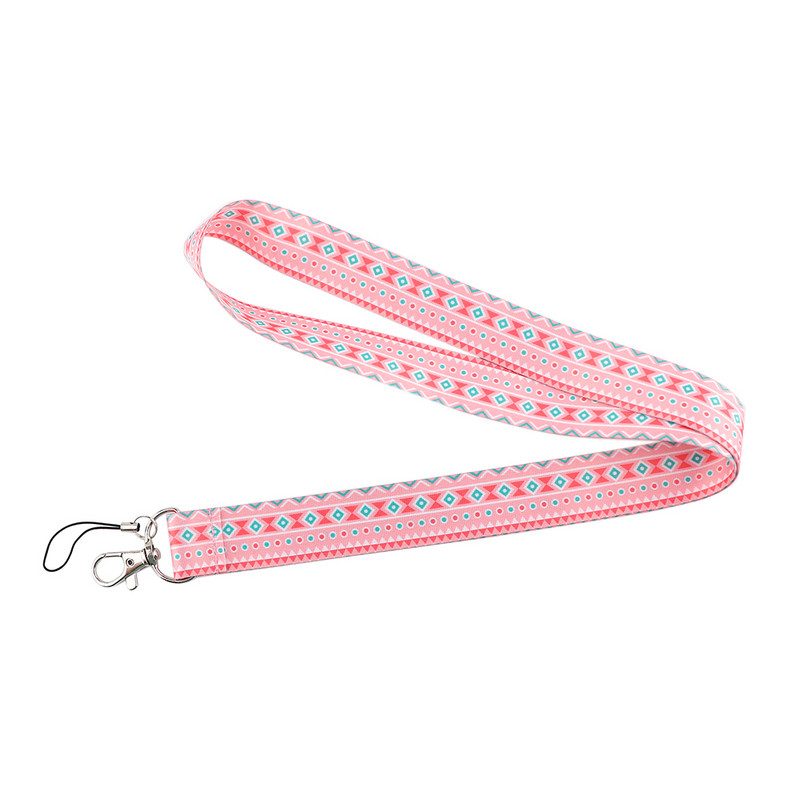 JF513 női mobiltelefon zsinór kulcshoz személyi igazolvány bérlet edzőterem USB jelvénytartó barkács akasztókötél Címkék szalag nyak rózsaszín pánt