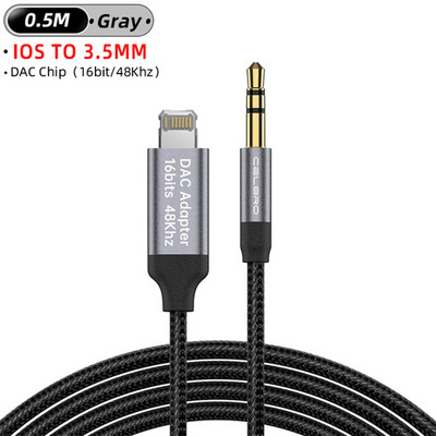 Pentru Iphone 14 Plus 13 Pro 8 pini la jack de 3,5 mm cablu Aux masculin pentru Apple 12 Mini 11pro Max Xr Convertor auto Adaptor audio pentru căști
