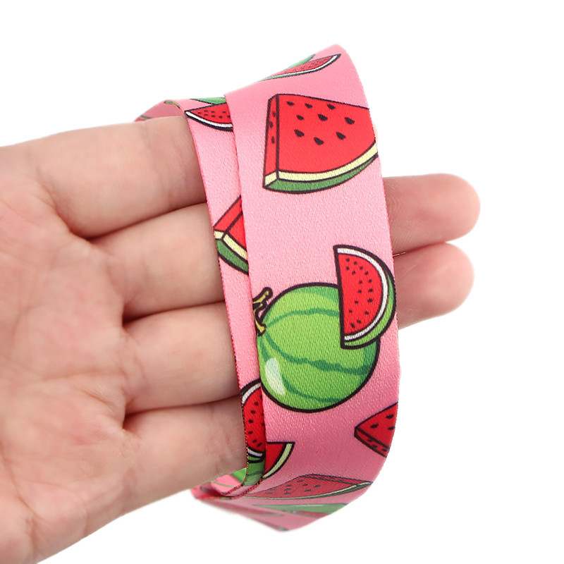JF0070 Nyári gyümölcsös zsinór kulcsokhoz Aranyos görögdinnye citromos telefonszíj ananász eper azonosító jelvénytartó divat ajándékok