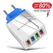 18W Încărcare rapidă QC 3.0 Smart Fast 4 Încărcător de perete USB pentru Umidigi F2 Power 3 X A5 S3 A3 S2 One Pro Adaptor pentru telefon de încărcare rapidă