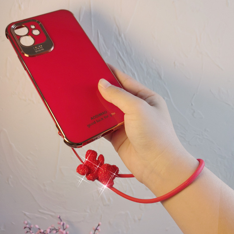 Aranyos pántos kulcstartó szíj Diamond Bear szilikon zsinór iPhone Xiaomi Samsung telefon fényképezőgép kulcstartó csuklópánt telefonhoz