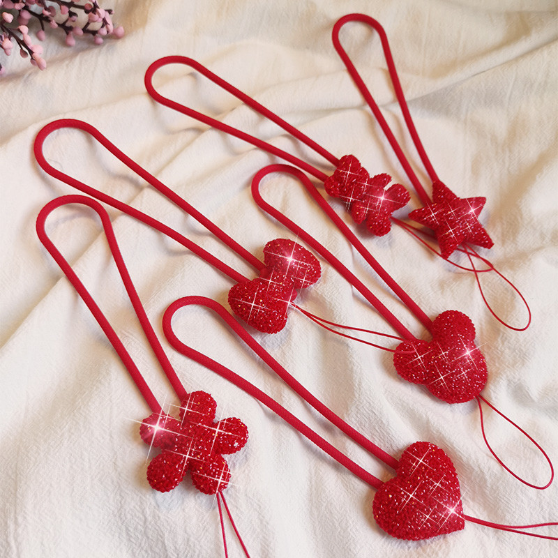 Aranyos pántos kulcstartó szíj Diamond Bear szilikon zsinór iPhone Xiaomi Samsung telefon fényképezőgép kulcstartó csuklópánt telefonhoz