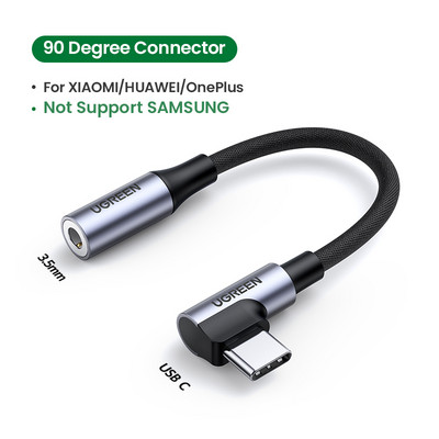 UGREEN tip c la mufă pentru căști de 3,5 mm cablu 3,5 AUX USB C Adaptor audio USB C pentru Huawei V30 P30 pro Xiaomi Mi 10 Oneplus 7T pro