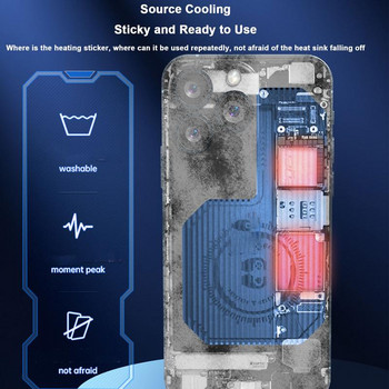 Магнитна охладителна подложка за мобилен телефон Лека магнитна охлаждаща подложка за мобилен телефон Преносим радиатор за смарт телефон Безшумен охладител