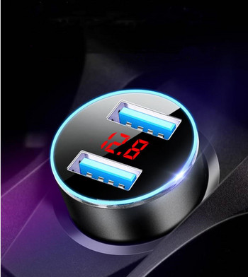 3.1A Φορτιστής τηλεφώνου USB Οθόνη LED Φορτιστής αυτοκινήτου για Xiaomi Προσαρμογέας κινητού τηλεφώνου Samsung Φορτιστής αυτοκινήτου για iPhone 12 11 Pro 7 8 Plus