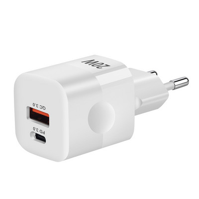 Încărcător Pd20W Încărcare rapidă Adaptor de încărcare a telefonului mobil Adaptor A+C pentru telefon mobil pentru iPhone Xiaomi Încărcător rapid cu două porturi