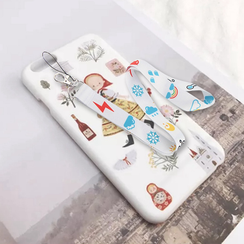 1 τεμ. Sun Moon Star Εκτύπωση Λουράκι τηλεφώνου Κλειδί Κορδόνι ID Σήμανση ιμάντες λαιμού κινητού τηλεφώνου με μπρελόκ