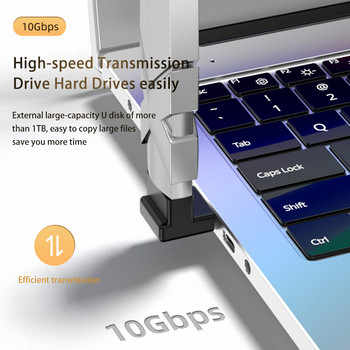 3A Type C Elbow USB 3.1 Charging Data Cable Adapter Converter for Android 90/180 Degree OTG Adapter Бързо зареждане 10Gbps