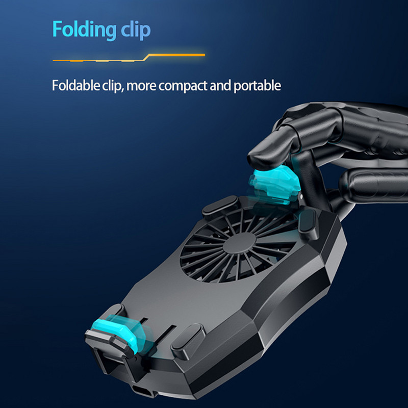 ABS Phone Radiator Mute Game Cooler System Κλιπ ανεμιστήρα γρήγορης ψύξης για iPhone 13 Xiaomi Black Shark 4 Samsung LG με μπαταρία Νέο