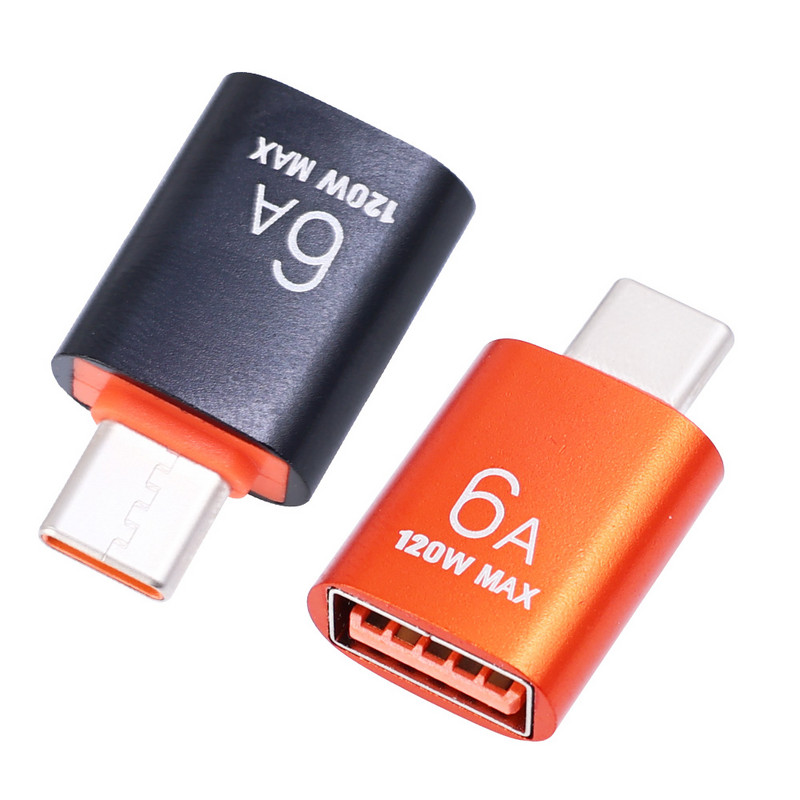 6A USB-C típusú OTG átalakító USB 3.0 dugasz C-típusú csatlakozó adapter Samsung Xiaomi PC autós töltőcsatlakozó-tartozékokhoz