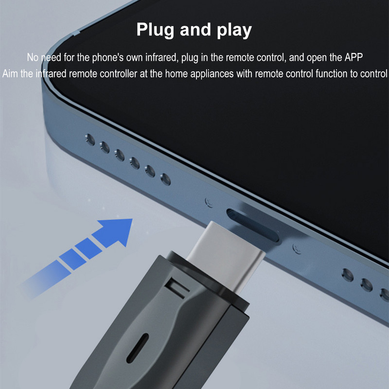 Nutitelefoni infrapunasaatja teleri kasti kliimaseade kaugjuhtimispuldi rakendus Mini C-tüüpi kontrolleri adapter Xiaomi Androidi jaoks