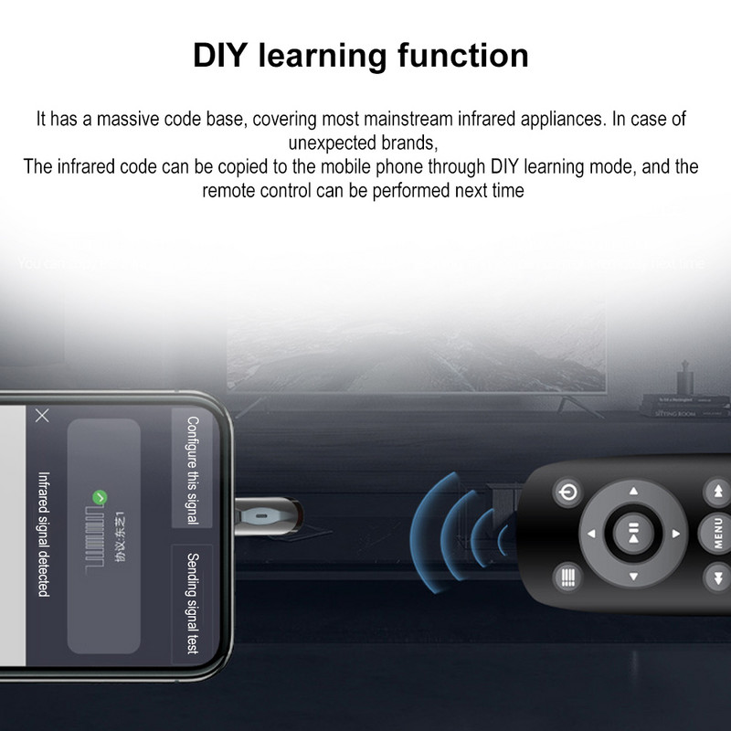 Nutitelefoni infrapunasaatja teleri kasti kliimaseade kaugjuhtimispuldi rakendus Mini C-tüüpi kontrolleri adapter Xiaomi Androidi jaoks