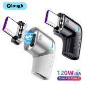 Adaptor magnetic Elough 120W USB tip C la USB C Convertor magnetic de încărcare rapidă de 90 de grade pentru Macbook iPad Pro comutator Samsung