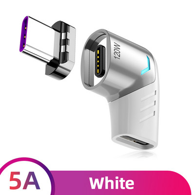 Adaptor magnetic Elough 120W USB tip C la USB C Convertor magnetic de încărcare rapidă de 90 de grade pentru Macbook iPad Pro comutator Samsung