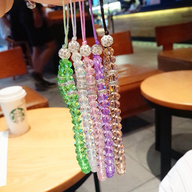 Luxus Crystal mobiltelefon szíjak kulcsokhoz Bling Diamond kézi csuklószíj kötéltartó kábeltartó zsinór iPhone 14 Pro Max készülékhez