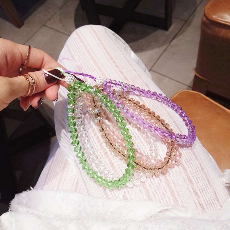 Luxus Crystal mobiltelefon szíjak kulcsokhoz Bling Diamond kézi csuklószíj kötéltartó kábeltartó zsinór iPhone 14 Pro Max készülékhez