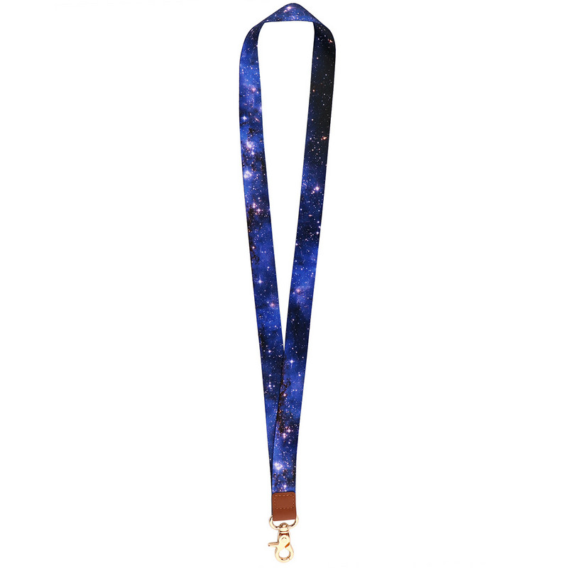 JF1445 Művészet olajfestmény Csillagos égbolt elemek Zsinórok Kulcstartó színes nyomtatás Nyakpántok Kulcstartó Mobiltelefon Kötél Tanári ajándék