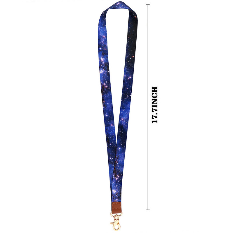 JF1445 Művészet olajfestmény Csillagos égbolt elemek Zsinórok Kulcstartó színes nyomtatás Nyakpántok Kulcstartó Mobiltelefon Kötél Tanári ajándék