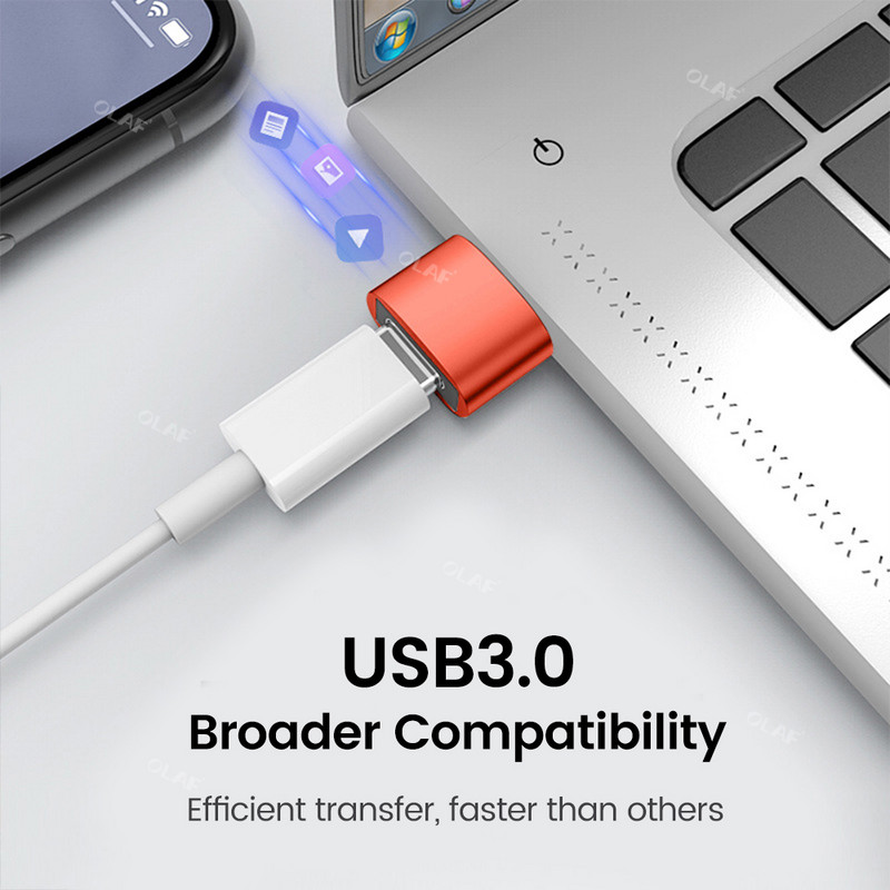 6A USB 3.0 - C típusú OTG adapter USB C aljzat - USB apa átalakító adapter Iphone 13 Xiaomi Samsung S22 MacBook Oneplushoz