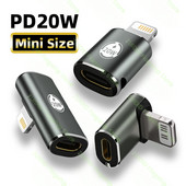 PD20W Adaptor de încărcare rapidă USB tip C pentru iPhone 13 12 11 Adaptor convertizor USB C mamă la 8 pini masculin Conector de sincronizare de date OTG
