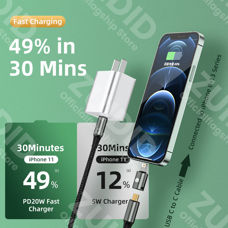 PD20W USB Type-C gyorstöltő adapter iPhone 13 12 11 USB C aljzathoz 8 tűs apa átalakító adapterhez OTG adatszinkronizáló csatlakozó