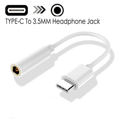 Adaptor cablu împletit USB-C tip C la jack de 3,5 mm Cablu căști Adaptor cablu audio Aux pentru Xiaomi Huawei pentru telefon inteligent
