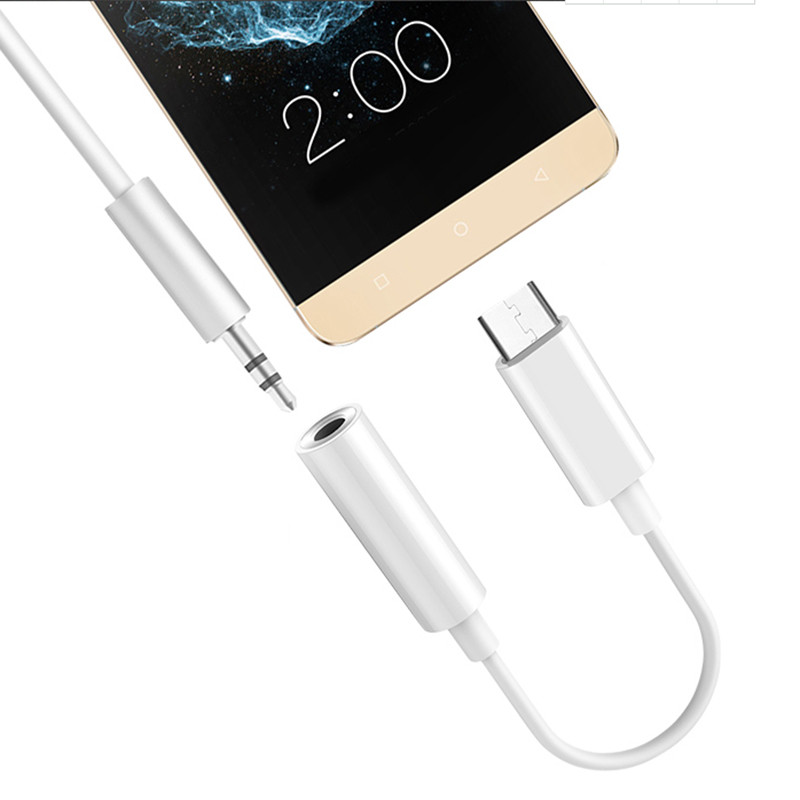Fonott kábeladapter USB-C Type C 3,5 mm-es jack fejhallgató kábelhez Audio Aux kábel adapter Xiaomi Huawei okostelefonhoz