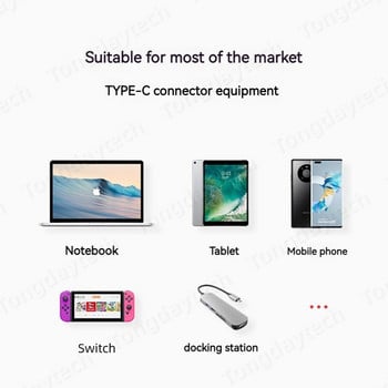 Μεταλλικά εξαρτήματα προσαρμογέα τηλεφώνου Usb C Τύπος Otg Δίσκοι μικρού φλας UsbC Charging Splitter Αρσενικοί θηλυκοί προσαρμογείς για Xiaomi Samsung
