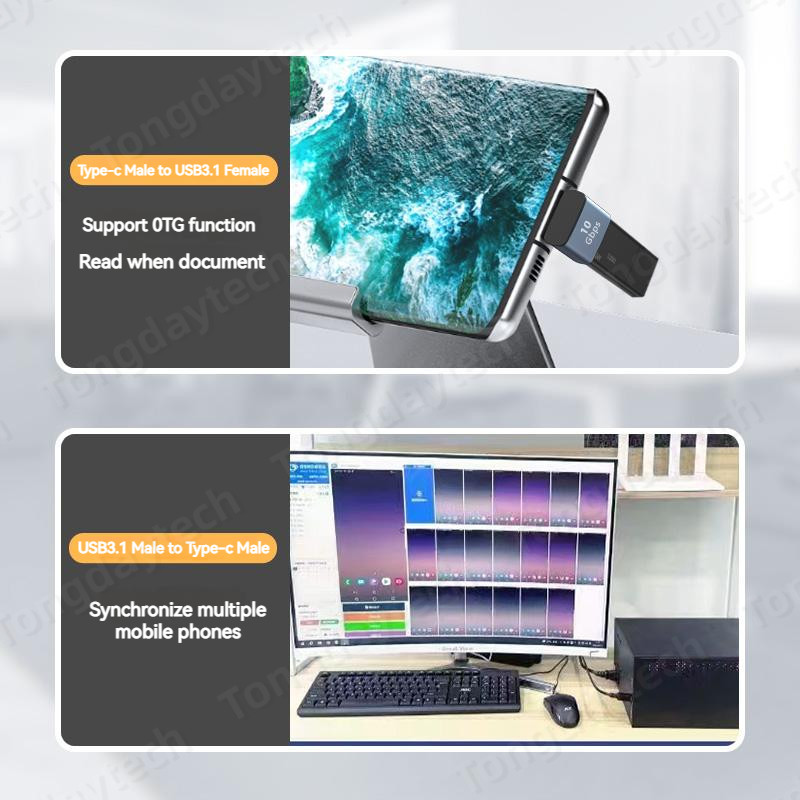 Fém USB C telefonadapter tartozékok Otg típusú mikro flash meghajtók UsbC töltő elosztó férfi női adapterek Xiaomi Samsunghoz