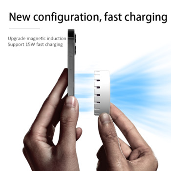 Безжично зареждане Телефон Охладител Телефон Охлаждане Вентилатор Охлаждане за iPhone Samsung Xiaomi Поддръжка Смартфон Охлаждаща подложка За игри