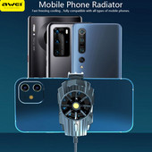 Awei X31 Mini Ventilator de răcire pentru telefon mobil Radiator Turbo Hurricane Răcitor de jocuri Telefon mobil Radiator de căldură rece pentru iPhone/Samsung/Xiaomi