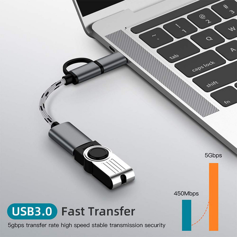 2 az 1-ben USB 3.0 OTG Adapter Type C Micro USB – USB 3.0 Adapter kábel OTG konverter Gamepad Flash Disk Type-C OTG USB kábelhez