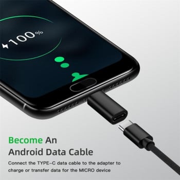 Micro USB мъжки към тип C женски адаптер USB-C конектор за зарядно устройство Конектор за Xiaomi Huawei Redmi Android адаптер