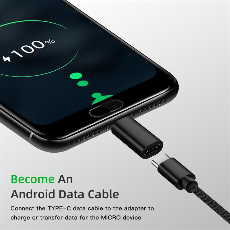 Micro USB apa-C típusú anya adapter USB-C töltő átalakító csatlakozó a Xiaomi Huawei Redmi Android adapterhez