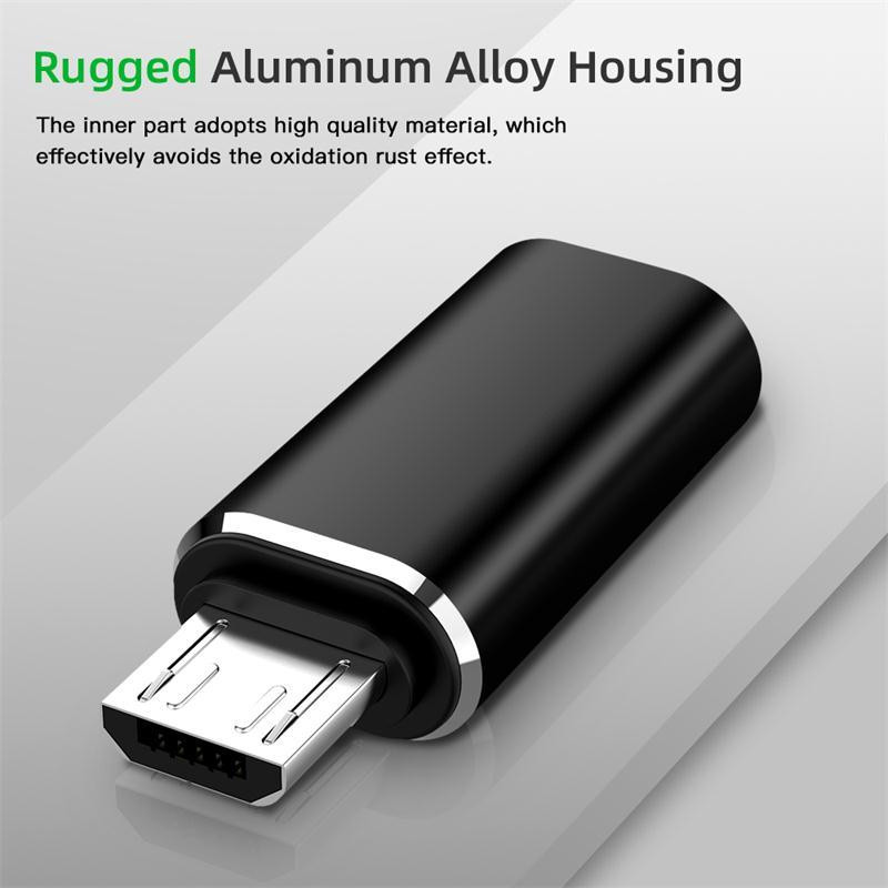 Micro USB apa-C típusú anya adapter USB-C töltő átalakító csatlakozó a Xiaomi Huawei Redmi Android adapterhez