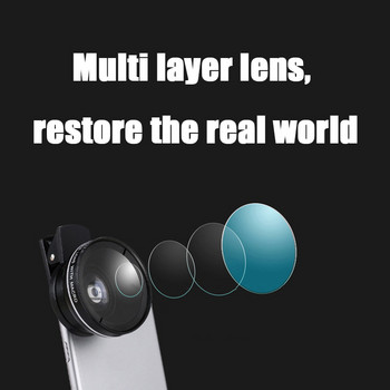 Обектив рибешко око за мобилен телефон 0,45X супер широкоъгълен обектив и 12,5X макро HD обектив за камера Универсален iPhone 13 12 11 Android телефон