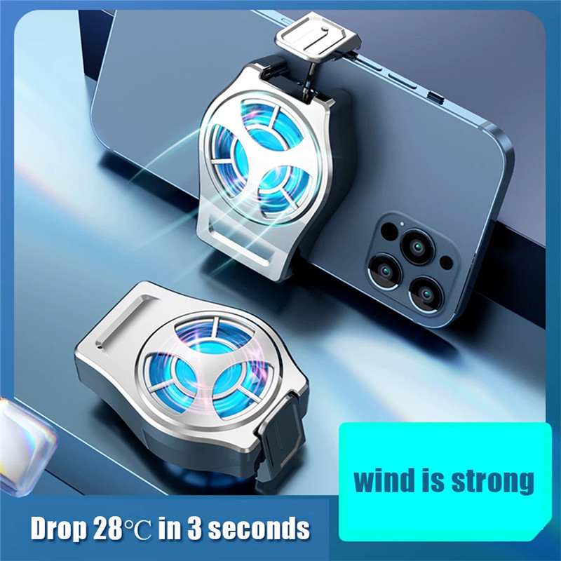 Tkey univerzális mobiltelefon hűtőventillátor radiátor játék hűtőrendszer hűtőborda hátsó klip radiátor iPhone/Samsung/Xiaomi készülékekhez