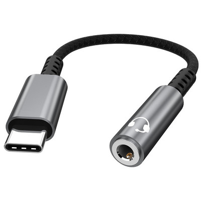 Amplificator pentru căști HIFI DAC USB tip C la mufă pentru căști de 3,5 mm Adaptor audio Decodor digital Convertor AUX pentru Xiaomi Huawei P40