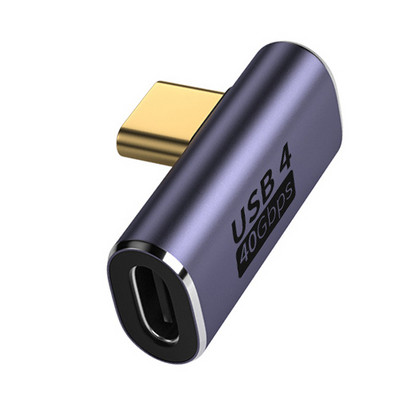 90 laipsnių USB C keitiklis „Thunderbolt Type C“ adapteris.