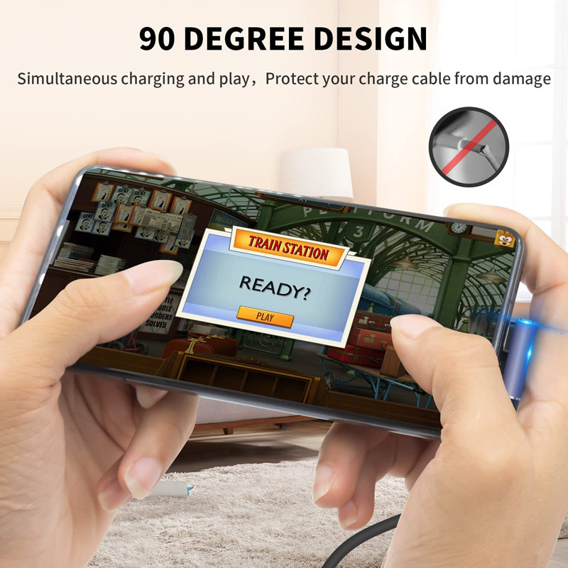 90 laipsnių USB C keitiklis „Thunderbolt Type C“ adapteris.