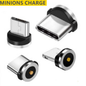 Cablu magnetic rotund mufă 8 pini tip C Micro USB C mufe Încărcare rapidă pentru telefon magnetică mușcă încărcător pentru iPhone 1m linie de încărcare