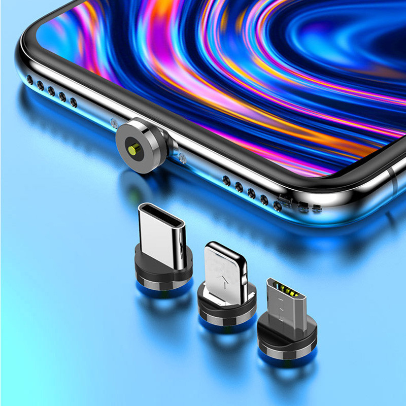 Kerek mágneses kábelcsatlakozó 8 tűs C típusú Micro USB C csatlakozók Gyorstöltő telefon mágneses töltőcsatlakozó iPhone 1 m-es vonalas töltéshez