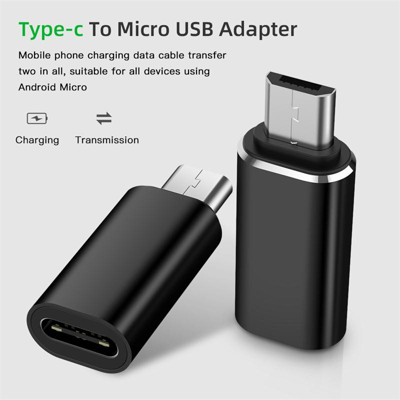 USB-típus C-Micro USB Android-adapter csatlakozó okostelefon-táblagéphez Micro-USB csatlakozódugó-C-típusú anya átalakító