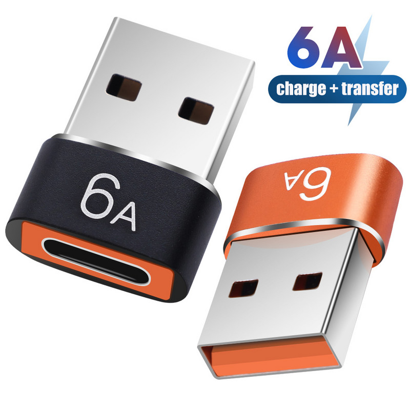 6A USB σε Type-C και TypeC σε USB OTG Μετατροπέας USB 3.0 Προσαρμογέας για Samsung Xiaomi PC MacBook Pro USB C Υποδοχή φόρτισης