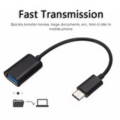 1 buc. Cablu adaptor tip C OTG de înaltă calitate USB 3.1 Tip C Mascul A Femeie Adaptor cablu de date OTG Cablu de date de 16,5 cm pentru mobil