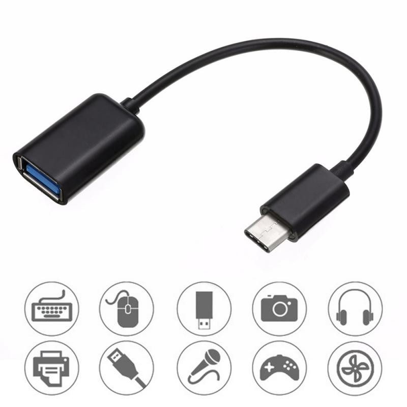 1db kiváló minőségű C típusú OTG adapterkábel USB 3.1 típusú C dugas A csatlakozó OTG adatkábel adapter 16,5 cm-es adatkábel mobilhoz