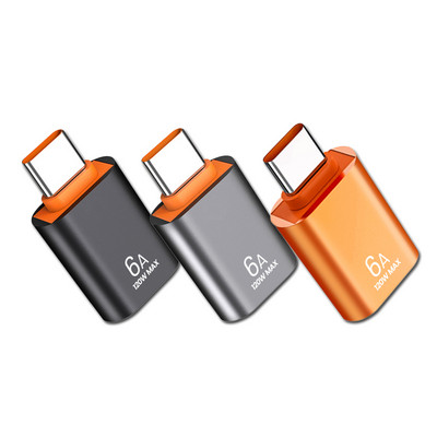 3-1 buc. 6A Adaptor USB la tip C OTG 120W USB-C tată la tip c femelă Convertor încărcător pentru Macbook Samsung Adaptor de transfer de date