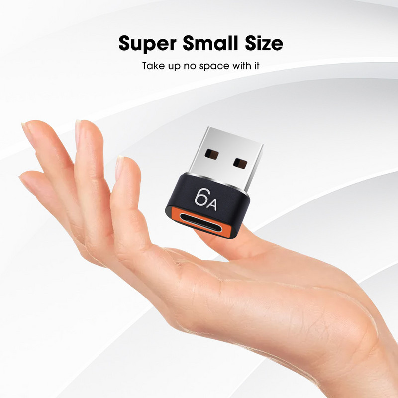 3-1 DB 6A USB-C típusú OTG-adapter 120 W-os USB-C dugó-c-típusú töltő átalakító Macbookhoz Samsung adatátviteli adapter