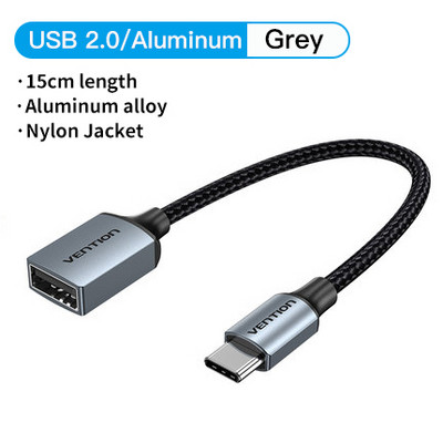 Vention Adaptor USB C la USB OTG USB 3.0 2.0 Conector cablu de date OTG tip C pentru Samsung GalaxyS 10 MacBook Pro Adaptor USB C